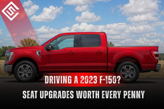 Red 2023 Ford F-150, seat upgrades worth every penny for improved driving comfort and easiness.