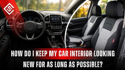 Modern car interior with clean seats showing how to keep upholstery fresh, protected, and easy to maintain daily.