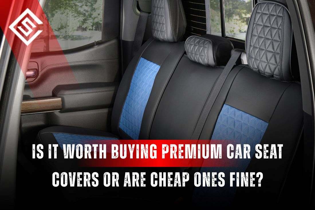 Premium car seat covers on rear seats showing comfort, fit, and durability, supporting discussion on whether premium covers.