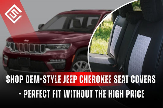 OEM-style Jeep Cherokee seat covers with factory-fit interior design, delivering durable protection without dealer pricing.