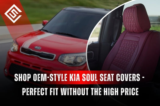 OEM-style Kia Soul seat covers; show perfect-fit interior upgrade with eco-leather, protecting seats without dealer pricing.