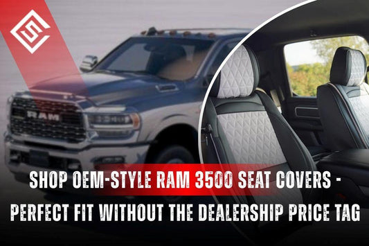 OEM-style RAM 3500 seat covers with factory-fit interior look, premium protection, and professional finish for work trucks.